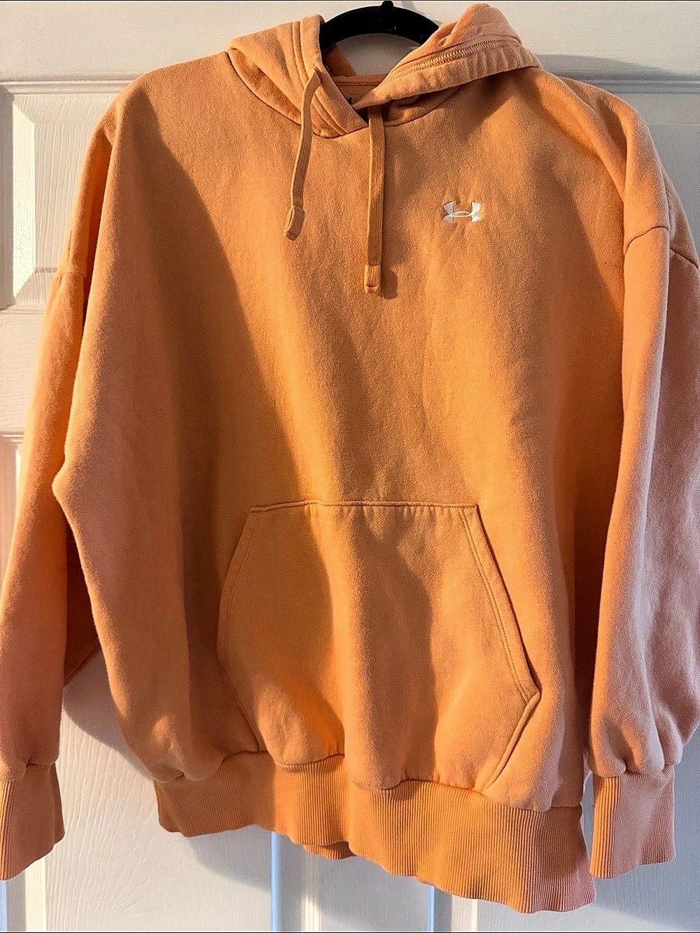 Under Armour Rival Fleece Pullover Hoodie Peach Medium
